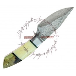 DEMONS TOOTH DAMASCUS KNIFE 1095 HIGH CARBON FORGED STEEL